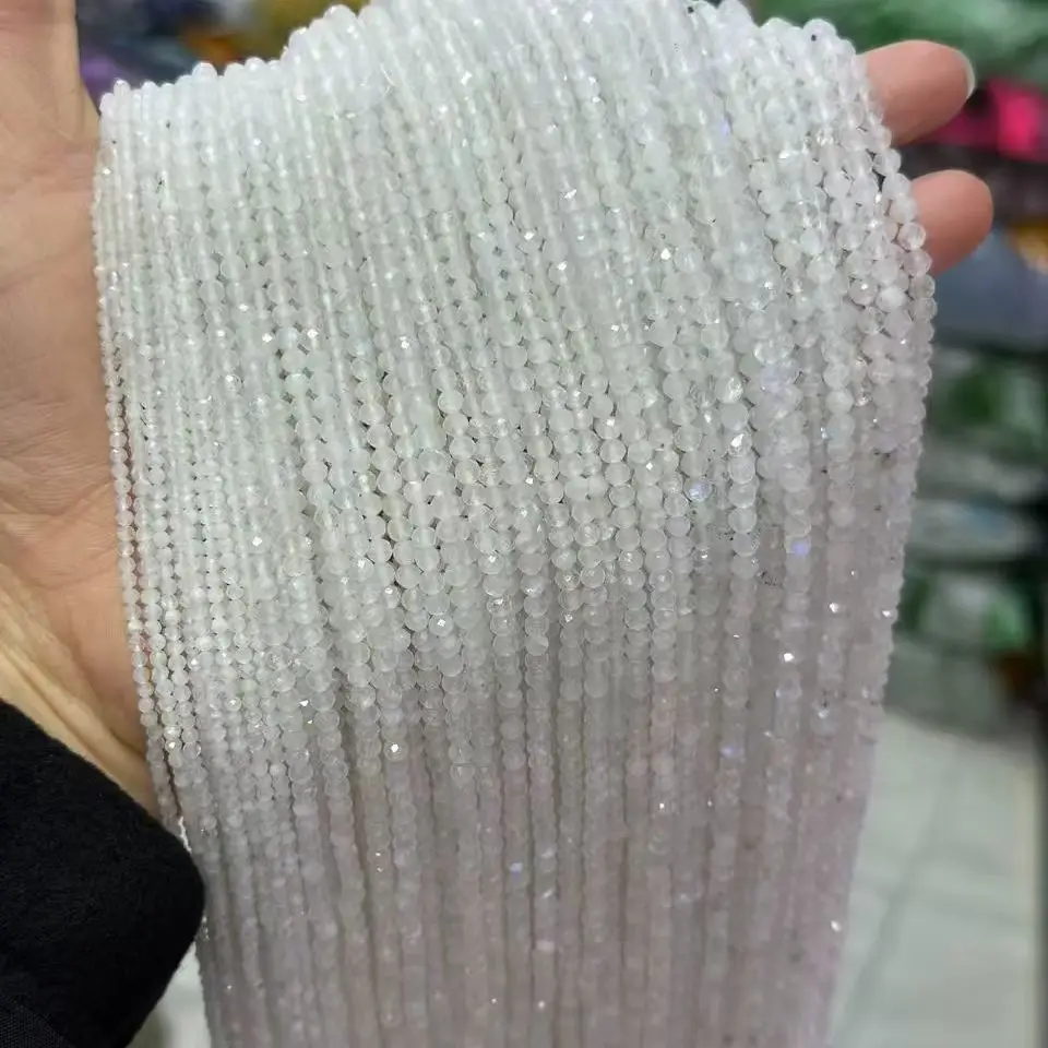 AAA натуральный синий лунный камень граненые круглые бусины Изготовление DIY