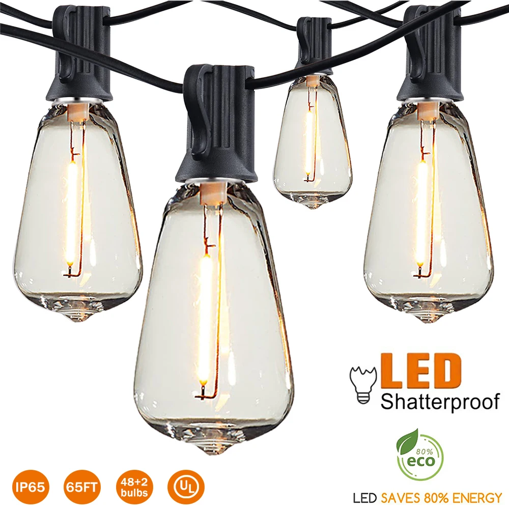 ST38 Led String Lights Outdoor Connectable Plastic Shatterpr