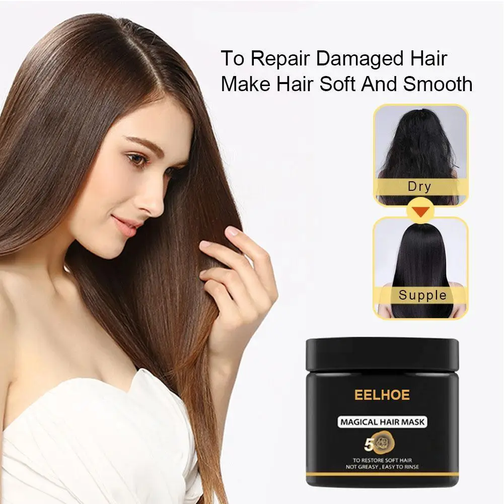 

EELHOE Hair Mask Keratin Magical Soft Hair Treatment Hair Health Beauty Care For Repair Dryness And Smoothing Frizz 50ml A5W5