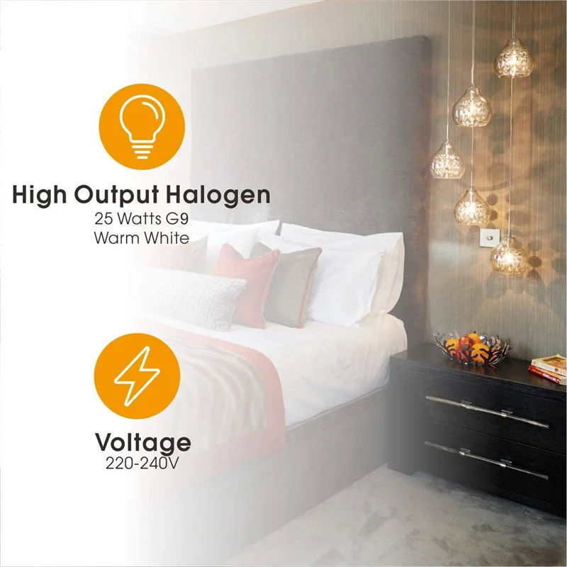 10 шт. G9 220 В 20 Вт 25 40 фотолампа лампочка капсула вставленные бусины Кристалл