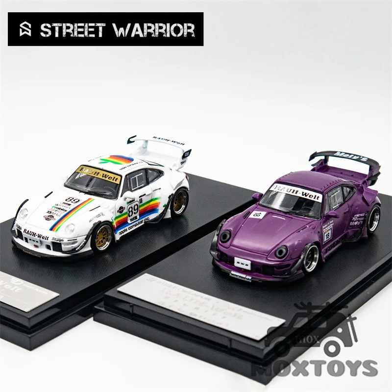 SW 1:64 RWB 993 Гоночная трасса Rotana / белый Limited 499 Литая под давлением модель автомобиля