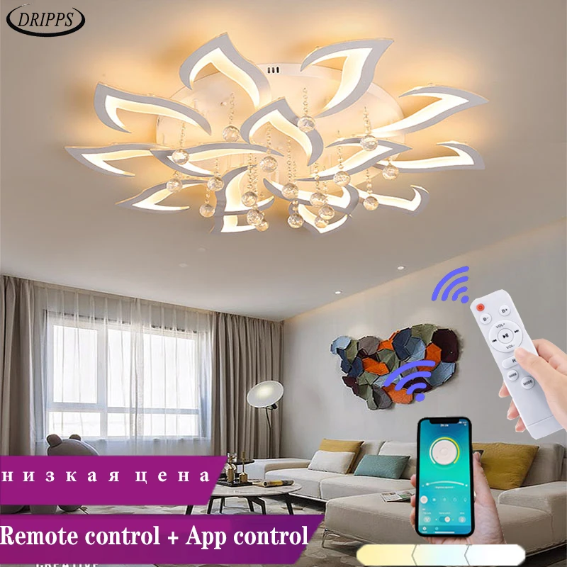 

Scandinavian Living Room LED Ceiling lamp Bedroom Chandeliers Restaurant Ceiling lamp Kitchen APP Dimmable Indoor Lighting lamp