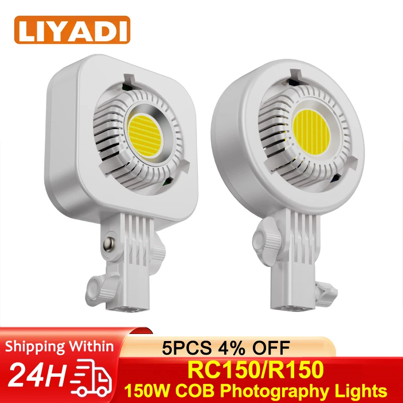 Фото Профессиональный светодиодный осветитель LIYADI 150W COB RC150/R150 2700K-6500K 13500 люмен для студийной съемки и прямых трансляций №1