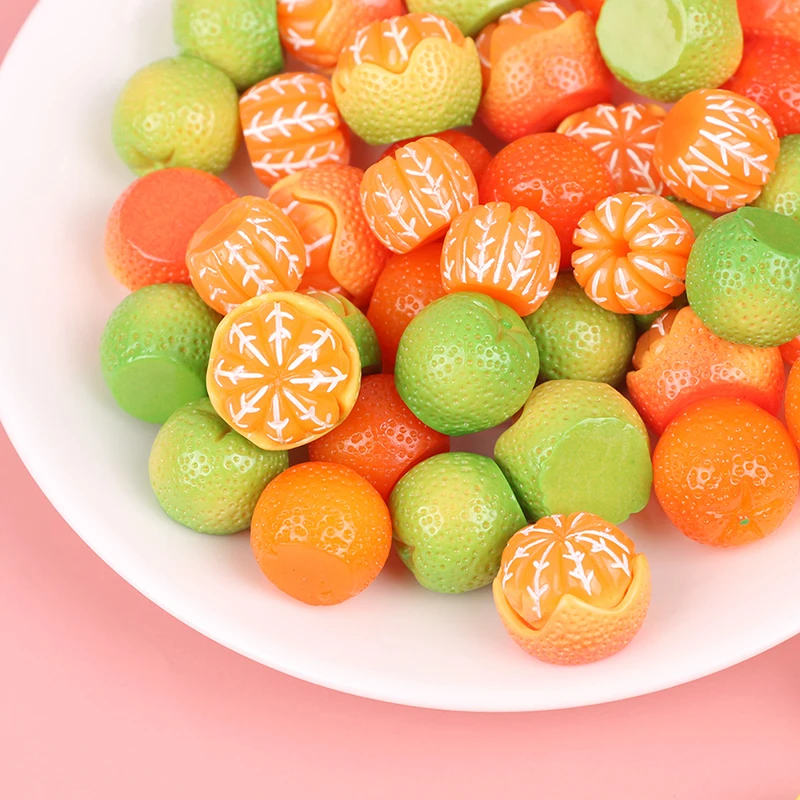 

10Pcs Mini Resin Mixed Artificial Orange Fruits Miniature Doll House Decoration Dollhouse Miniature Food Accessories