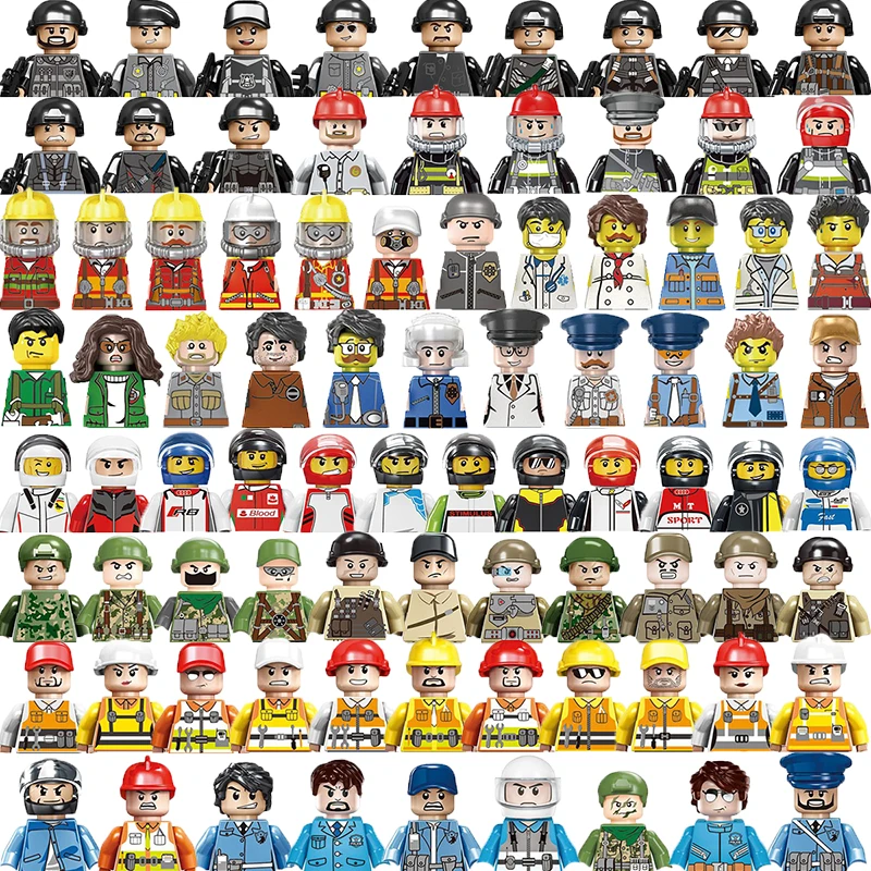 Набор строительных блоков: город Мини фигурки героев фильмов персонажи аниме