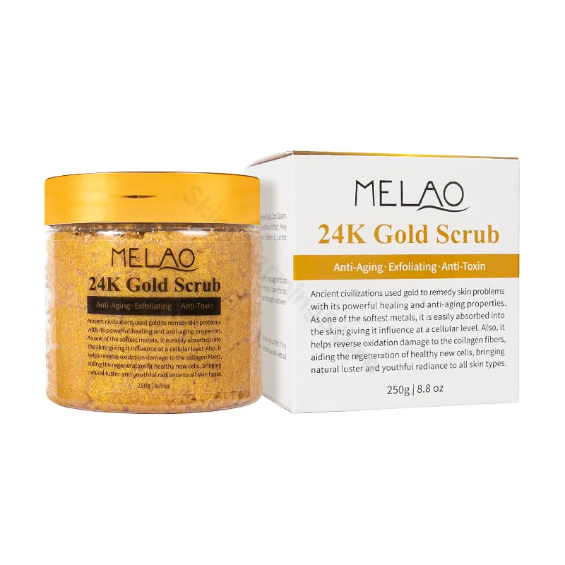 Скраб MELAO из 24-каратного золота скраб для отшелушивания лица и тела очищающее