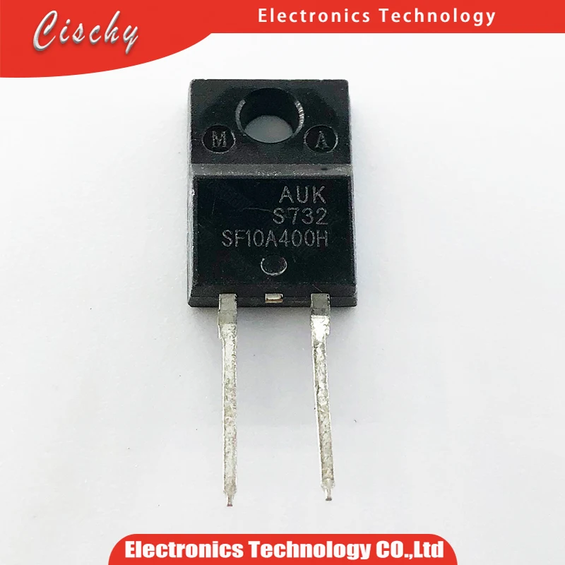 

10 шт. SF10A400H SF10A400 ультрабыстрое восстановление выпрямителя диода 10A 400V TO-220F