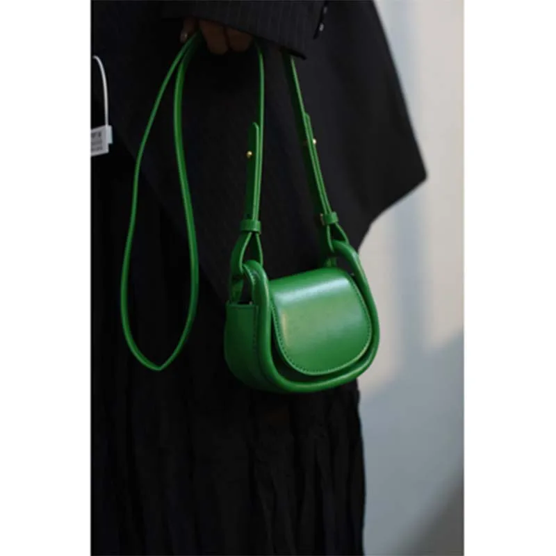 

Women's Leather Handbags Trend 2023 Summer Designer Saddle Minibag New Luxury Earphone Cross Bag Key Wallet Free Shipping