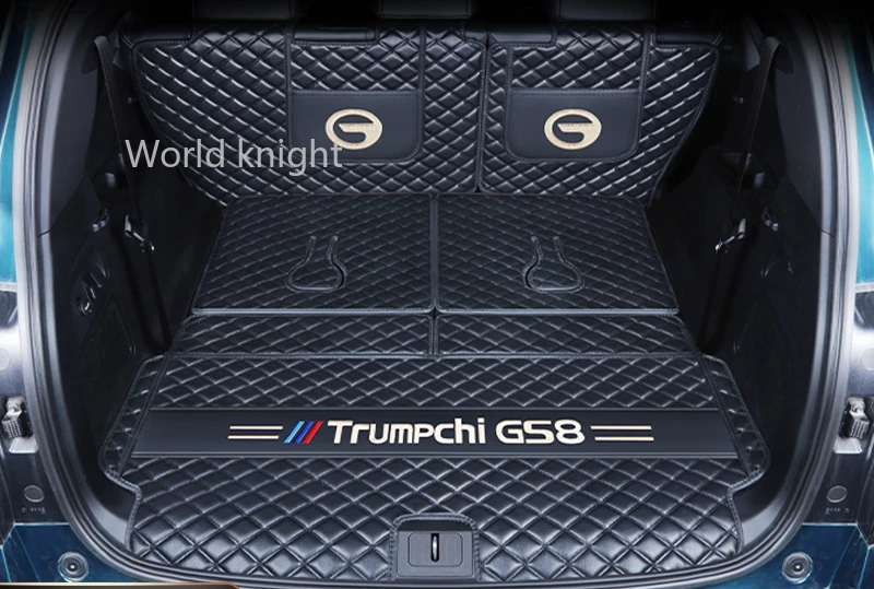 

for trumpchi gs8 wearable fiber leather car trunk mat cargo liner 2021-2022 luggage boot carpet rug
