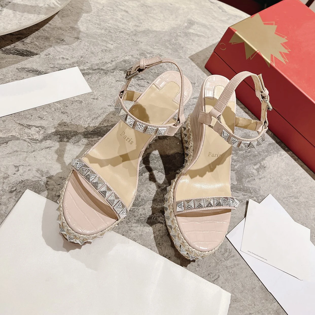 Top Quality Red Sole Womens High Heels 12cm Shoes Luxury Fashion Ladies Braided Sandals Classic Retro Designer High Heel HJ2041