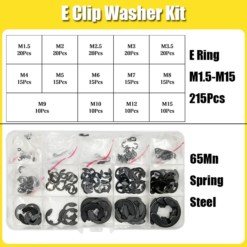 

Тип C Внутреннее стопорное кольцо для отверстия Электронные зажимы из нержавеющей стали Углеродистая сталь Кольцевое стопорное кольцо Стопорное кольцо M1.5-M48 Набор стопорных колец для вала
