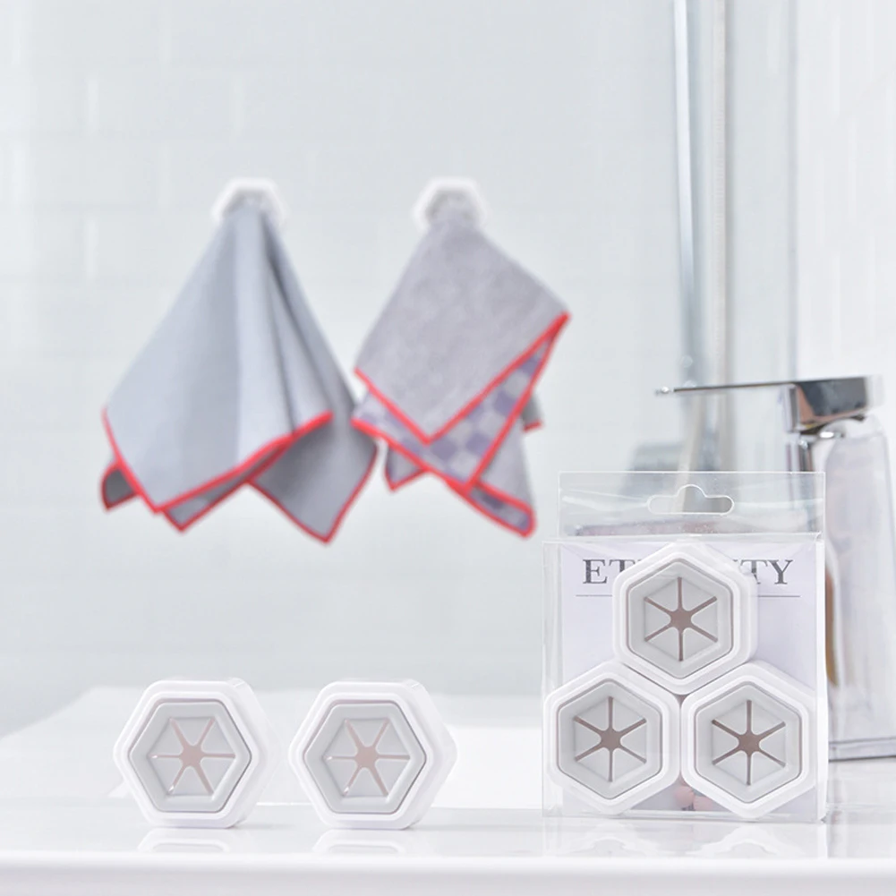 

2Pc Wall Mounted Hooks Towel Holder Self ABS 6*2cm Self Adhesive For Bathroom/shower/kitchen/outdoor Towel Hook