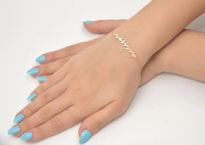 

Custom Name Bracelets for Women Personalized Adjustable Stainless Steel Gold Chain Men Bracelets 2023 Gift Pulseras Para Parejas
