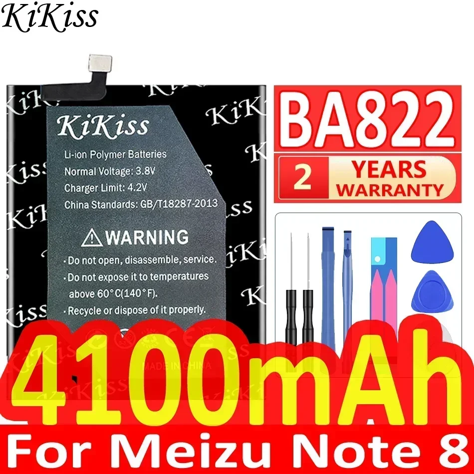 Аккумулятор KiKiss 4100 мАч BA822 для мобильного телефона Meizu Note 8 Note8 M822H M822Q BA 822 BA-822