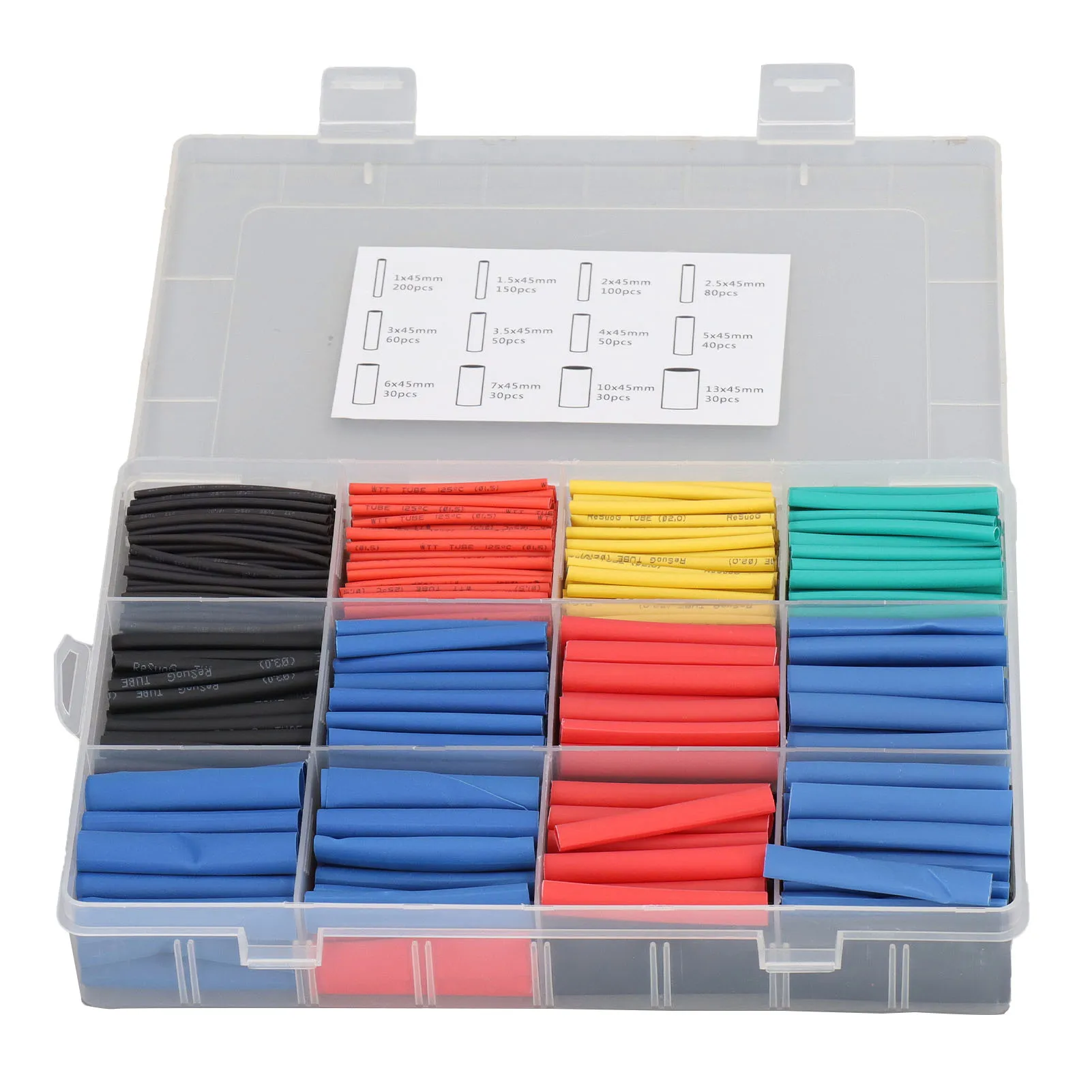 850 шт. Термоусадочная трубка с соотношением 2:1 мягкая гибкая огнестойкая