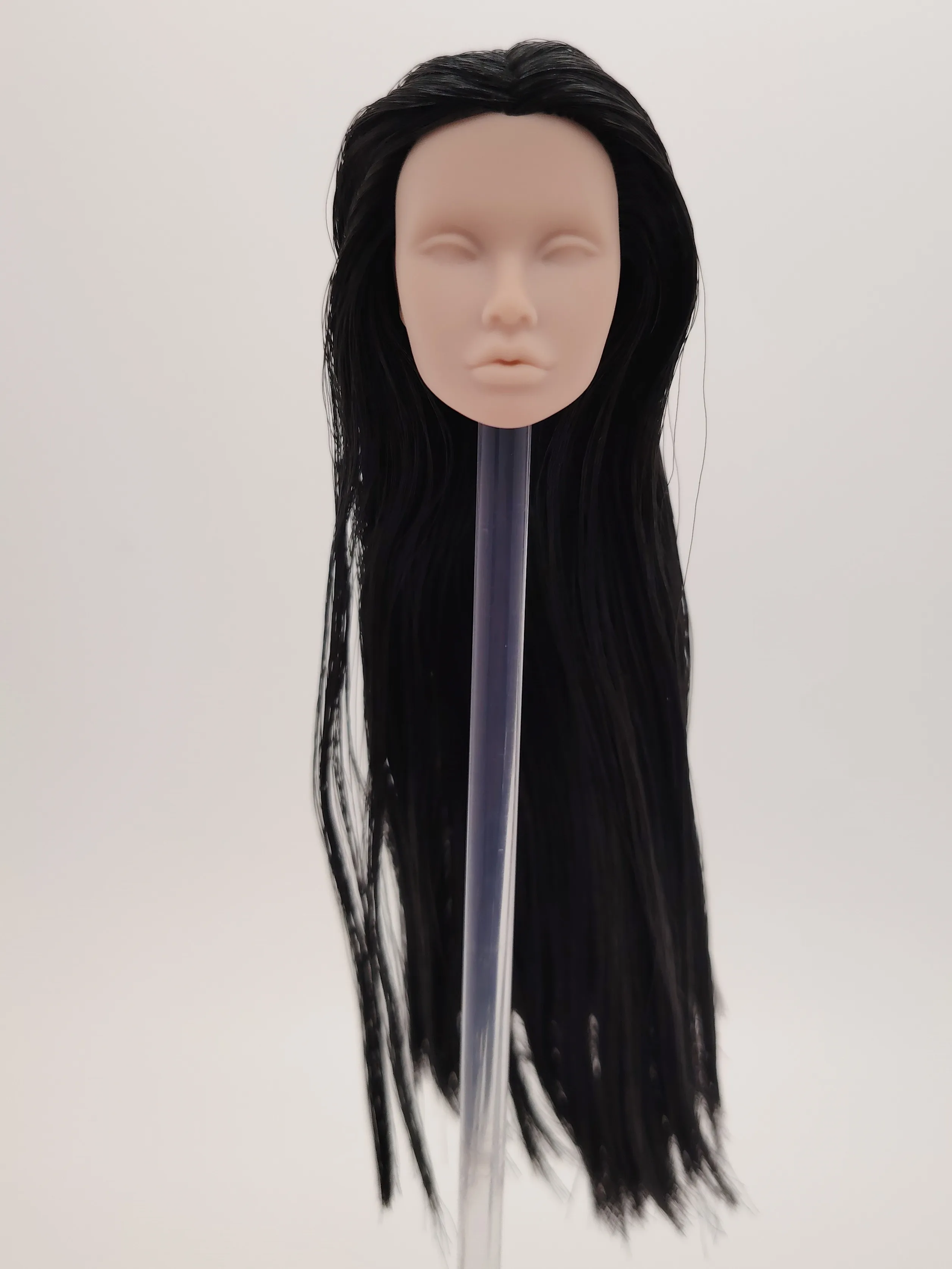 

Fashion Royalty Poppy Parker Blank Face Japan Skin Black Hair 1/6 Scale Integrity Doll Female Head