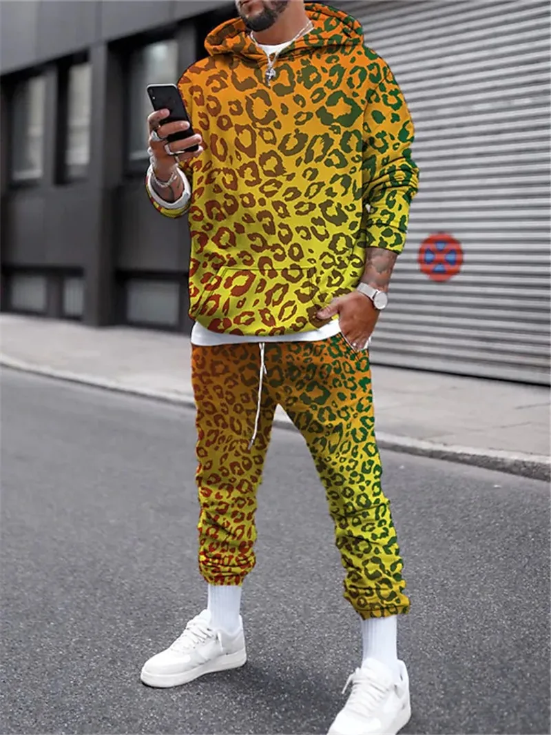 

3D Dragon Printed Men's Sweatshirt Hoodies Set Men's Animal Tracksuit/Pullover/Jacket/Pants Sportswear Autumn Winter Male Suit