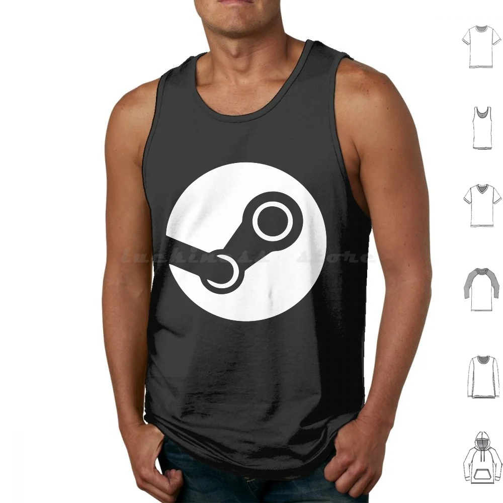 

Лучший продавец, логотип Steam, основные майки, печать хлопка, паровой логотип, лучший продавец, необходимый паровой материал