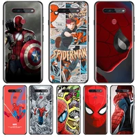 avengers spiderman phone lg k92 k42 k22 k71 k61 k51s k41s k30 k20 2019 q60 v60 v50s g8s g8 x silicone tpu cover