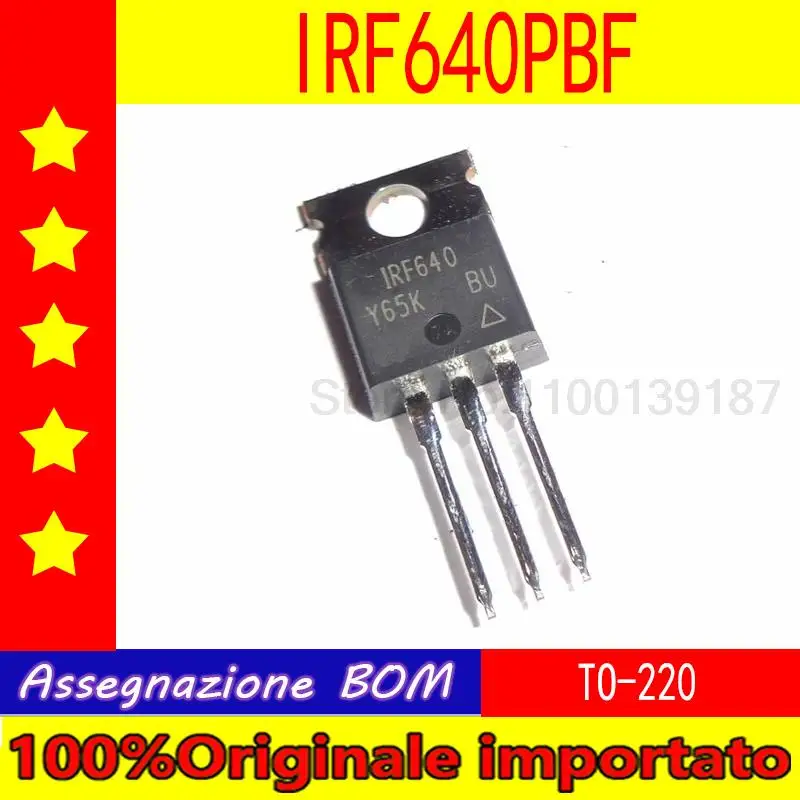 

100% Оригинальный импортный IRF640 IRF640PBF TO-220 MOS FET 18A 200V