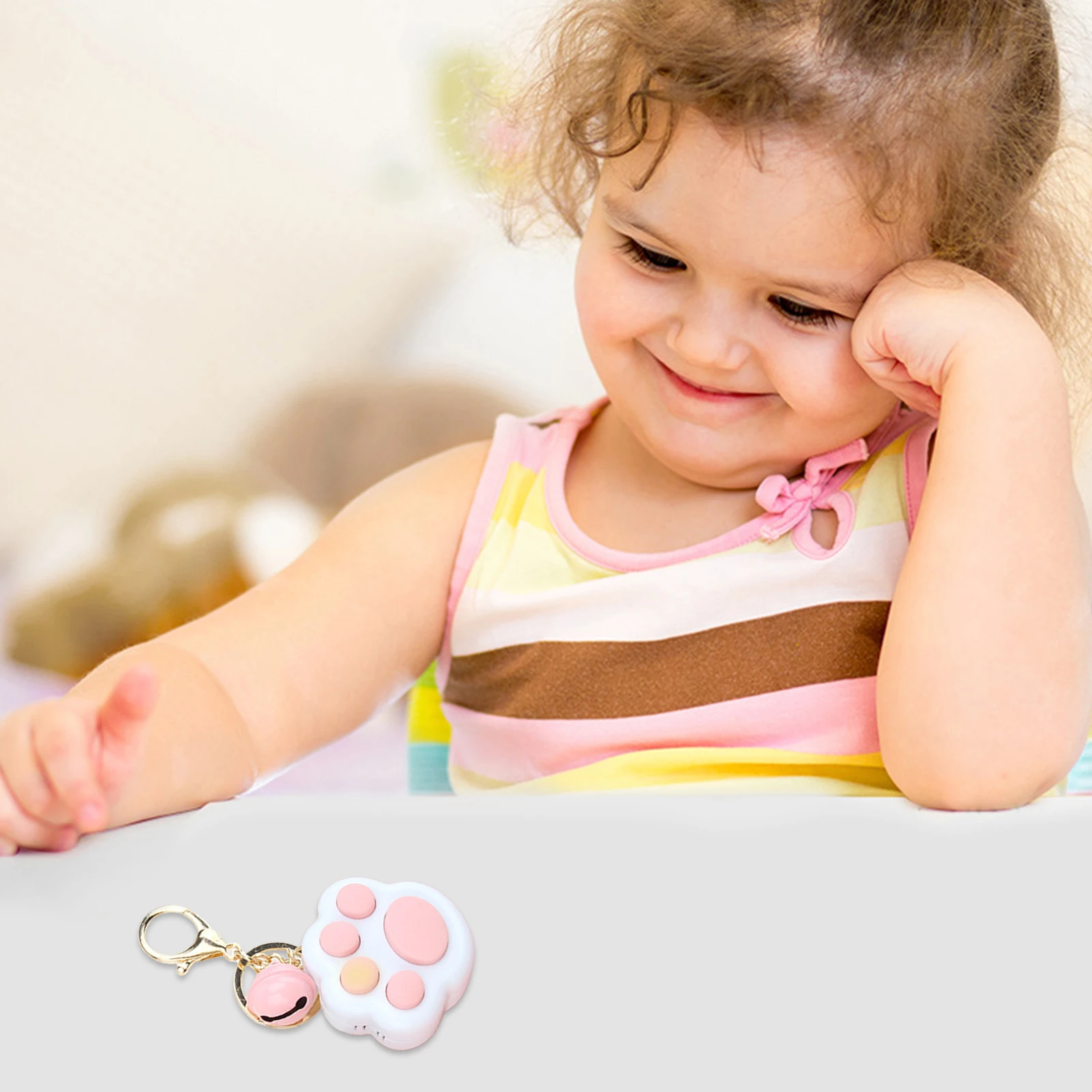 

Electronic Game Cute Keychain Mini Handheld Game Cat Claw Keychains Portable Keychain Games Party Favors With For Teens And
