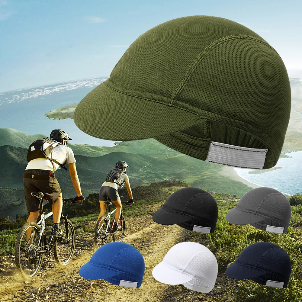 

Outdoor Quick-Drying Solid Color Portable Dustproof Summer Elastic Cycling Hat Mesh Fabrics Bicycle Riding Cap