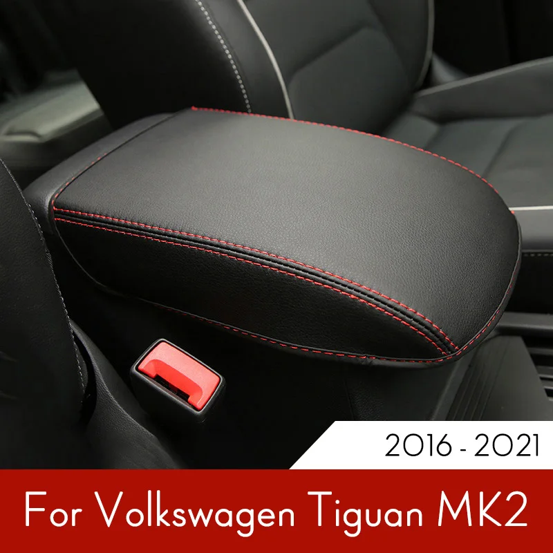 

For Volkswagen VW Tiguan MK2 2017 2018 2019 2020 2021 Armrest Seat Console Pad Cover Cushion Support Box Top Mat Liner Styling