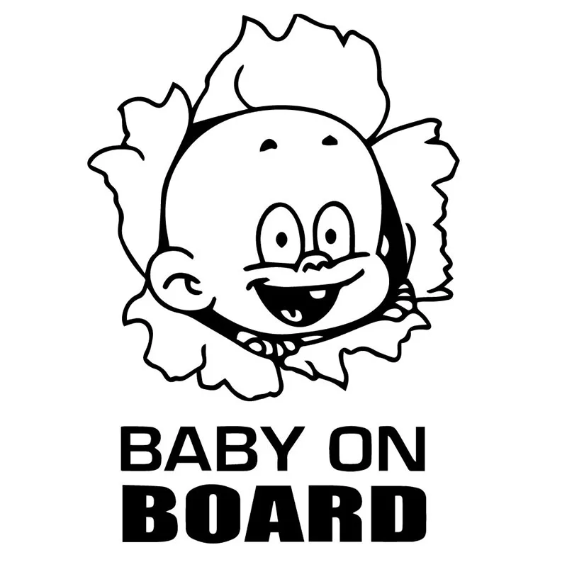 

Funny BABY ON BOARD Warning Car Sticker Fashion Trunk Bumper Decoration Decal 12.3X17.5CM