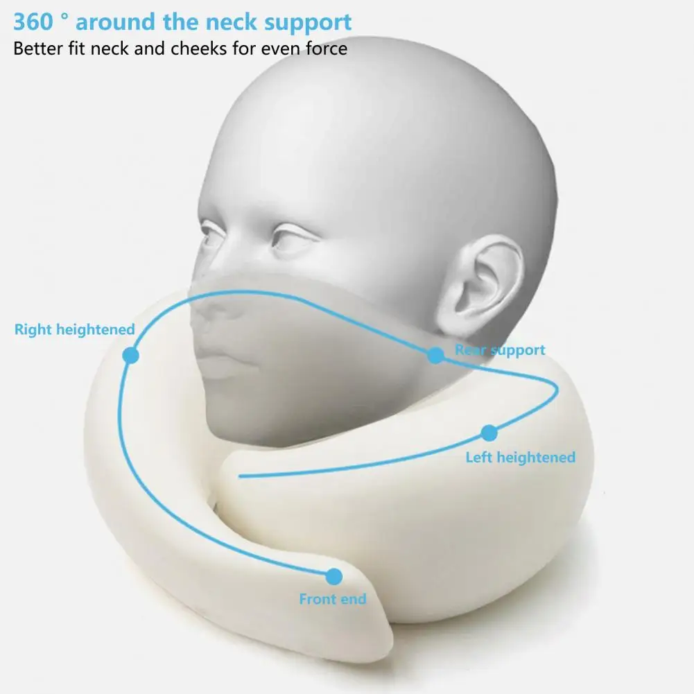 

Travel Pillow Practical Slow Rebound Elastic U-shaped Neck Pillow Trip Supply