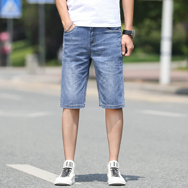 2022 Summer New Men's Slim Short Jeans 