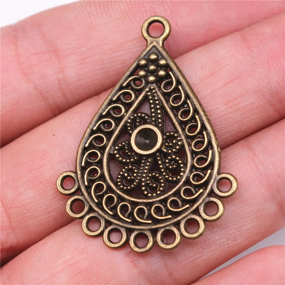 

10pcs 42x31mm Antique Bronze Color Drop Earring Connector For Earring Making For Jewelry Making A13201