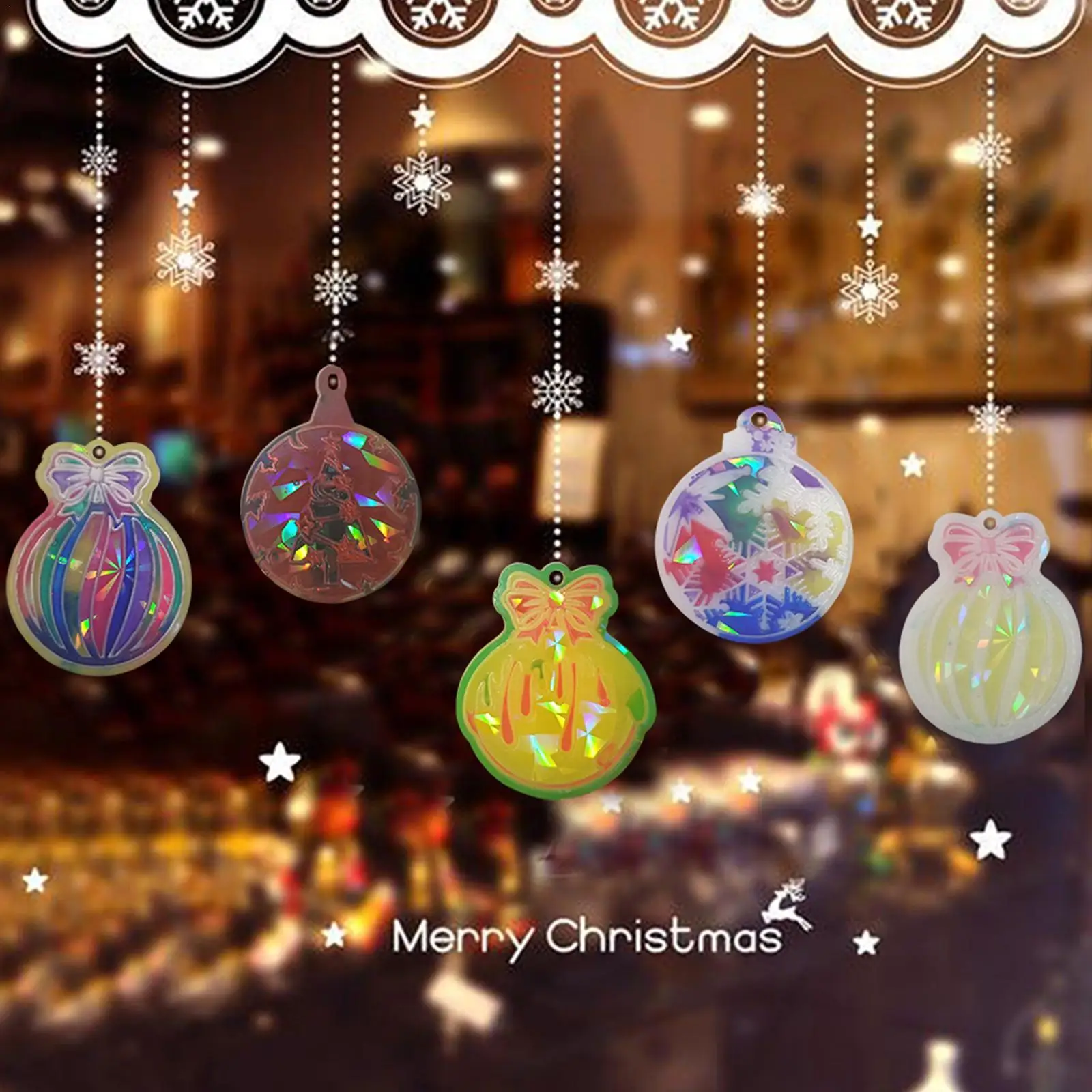 

Holographic Light and Shadow Pendant Molds DIY Christmas Ball Keychain Xmas Tree Hanging Pendant Silicone Casting Mould