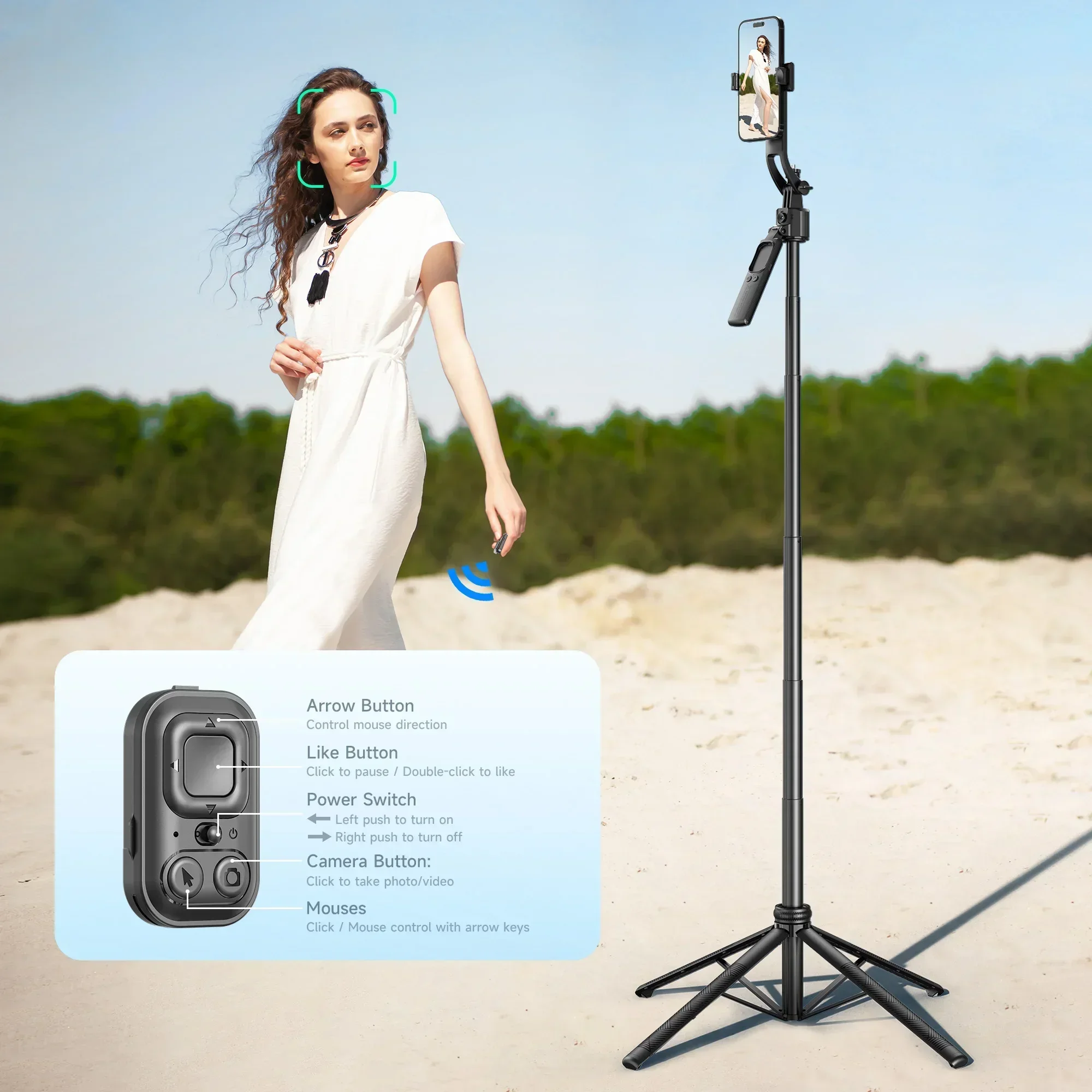 C17 Интеллектуальный AI Отслеживание лица Следуй застрел Ручной подвес Bluetooth