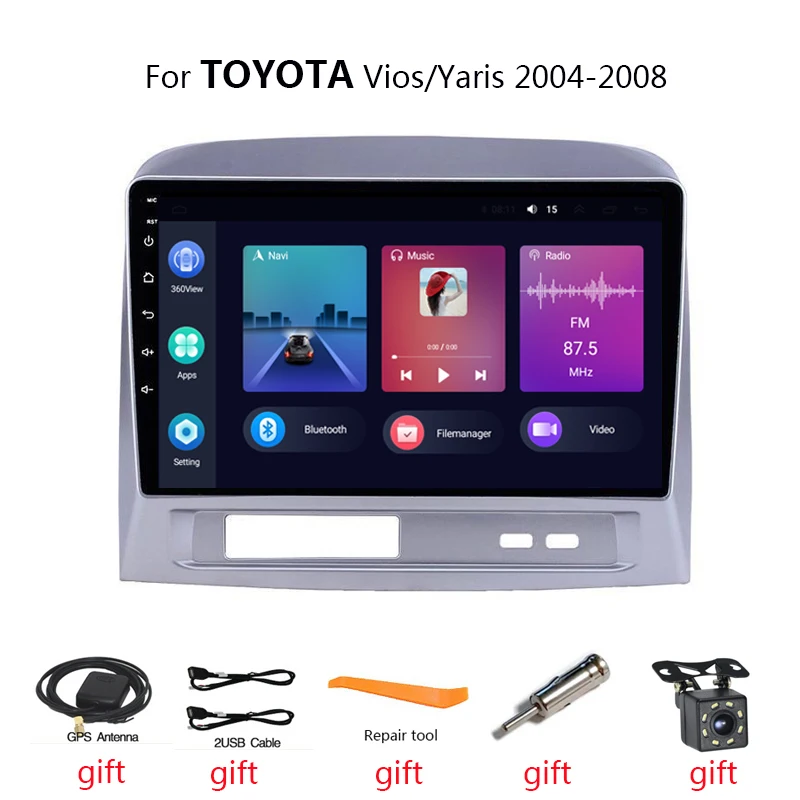 Автомобильный радиоприемник стерео Мультимедийный плеер для TOYOTA Vios/Yaris 2004 2005