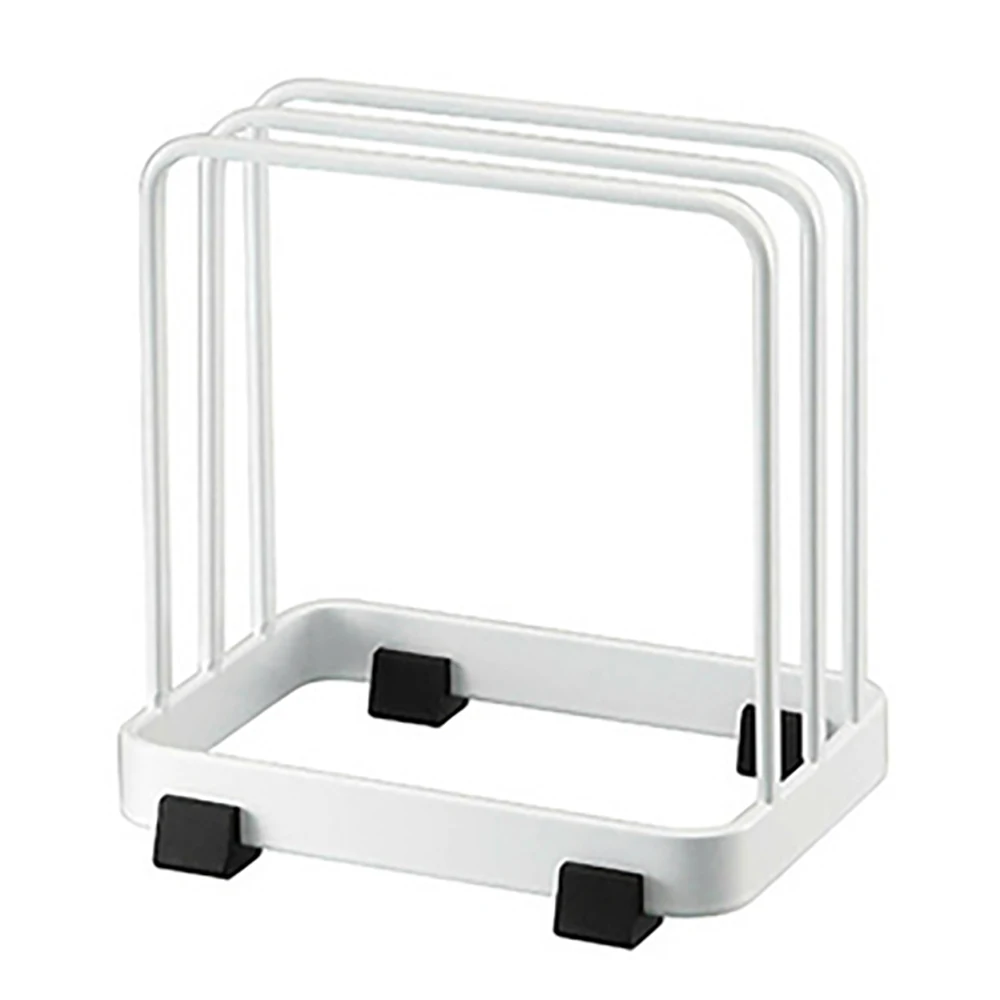 

Metal Pot Lid Holder Cutting Board Rack Chopping Board Organizer Stand Holder Kitchen Countertop Drain Storage Shelf B