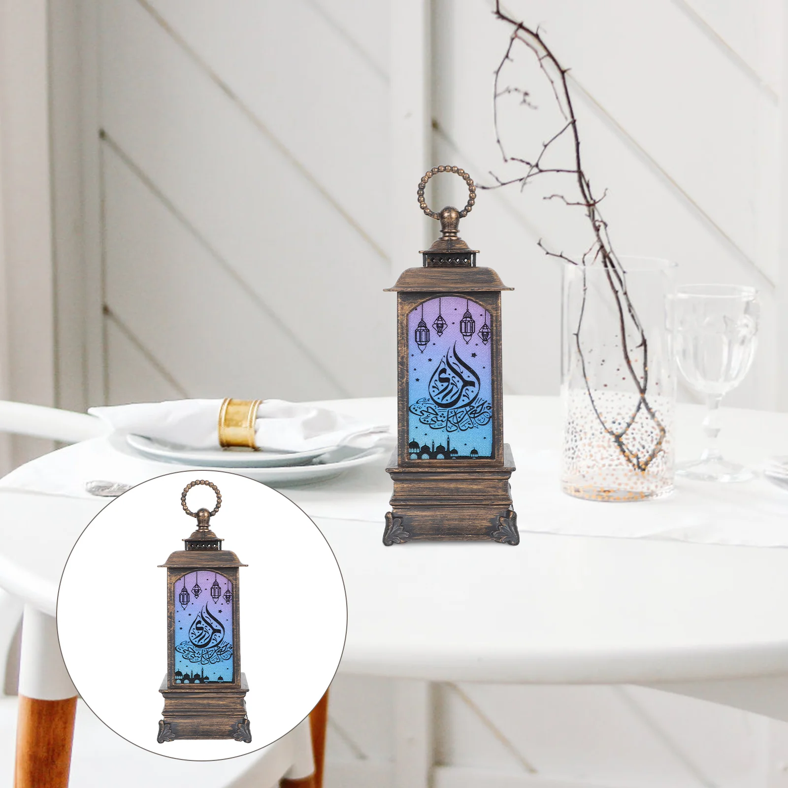 

Exquisite Ramadan Lantern Decor Ramadan Ornament Home Retro Ramadan Lamp