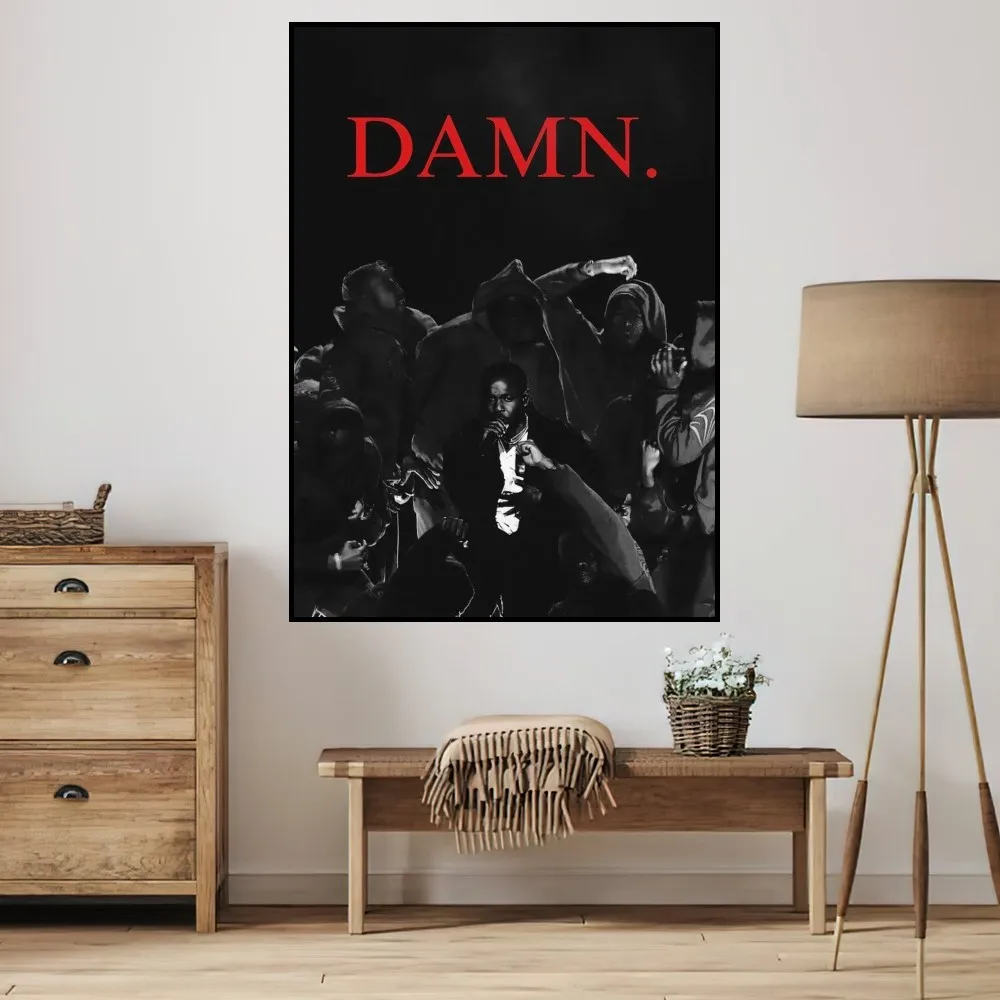 Рэпер K-Kendrick Lamar Damn плакат маленькие принты наклейка на стену комнаты настенная