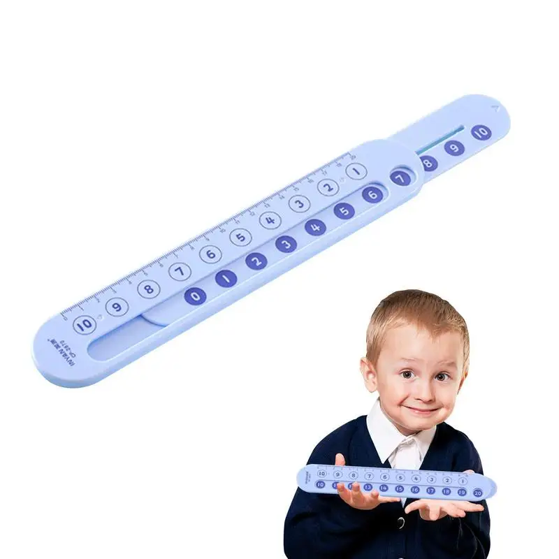 

Slide Ruler For Mathematics Kids Digital Decomposition Ruler Toy Double-Sided Number Decomposition Ruler Math Training Aids For