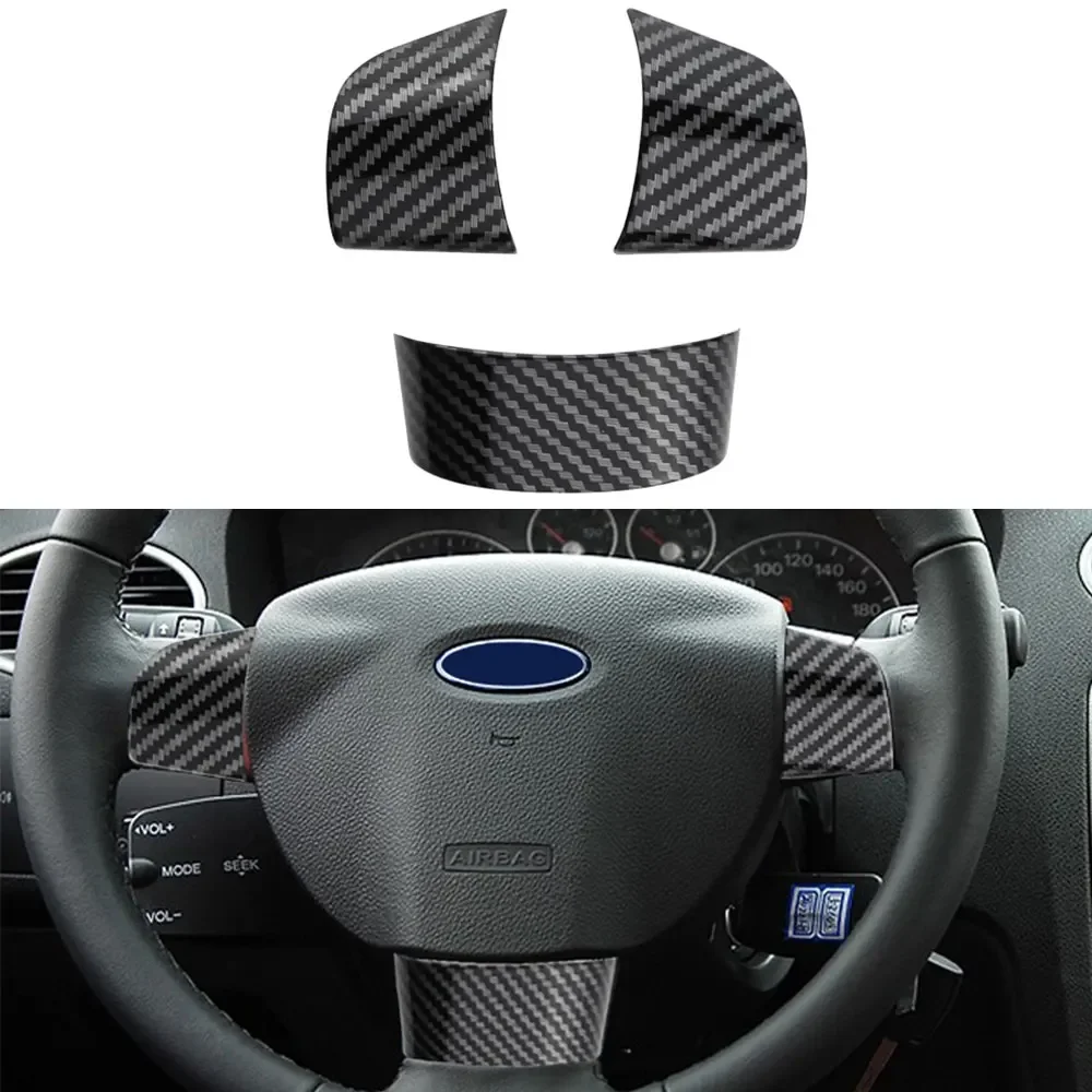 

Ford Focus 2 MK2 2005-2011 Набор Кнопок Внутренней Отделки Из Углеродного Волокна Из 3 Крышек Панели Приборной Панели Аксессу...