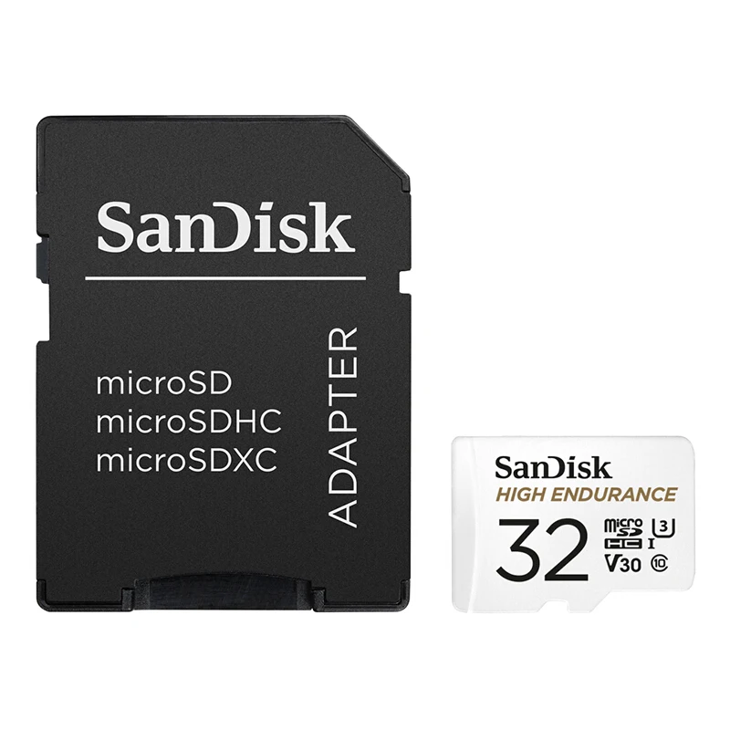 SanDisk Высокопрочный видеомониторинг 32 ГБ 64 128 256 SD-карта SDHC/SDXC Class10 140 МБ/с TF-карта для
