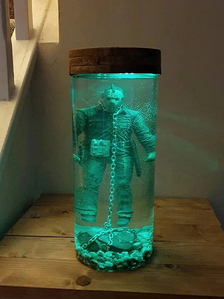 

Коллекционная водяная лампа Джейсона вурхеса, Пятница, 13-я часть 6, фигурка Джейсона из страха жизни, ночсветильник, сувенир на Хэллоуин, дом...