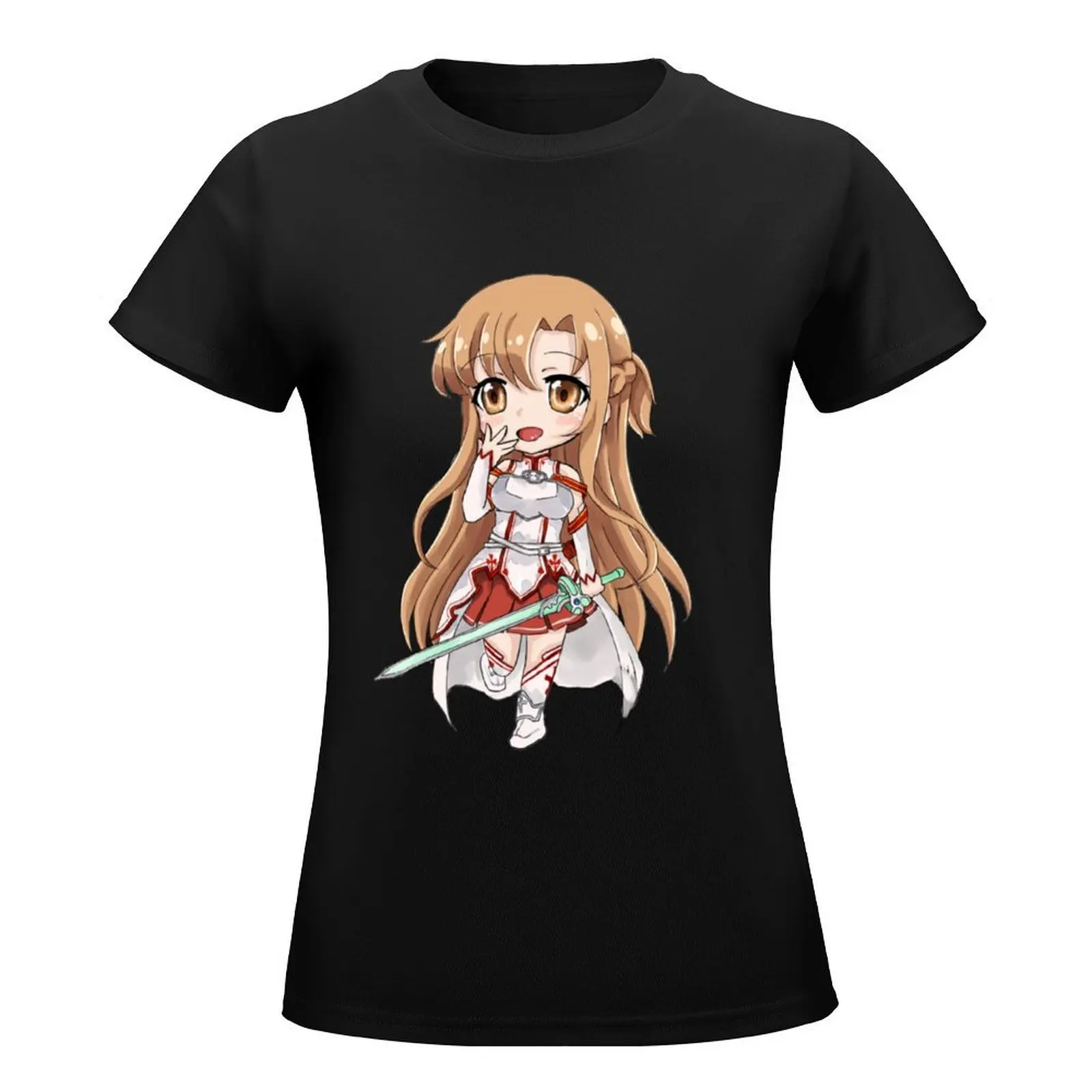 Асуна! -Футболка с изображением меча онлайн летние топы эстетическая одежда