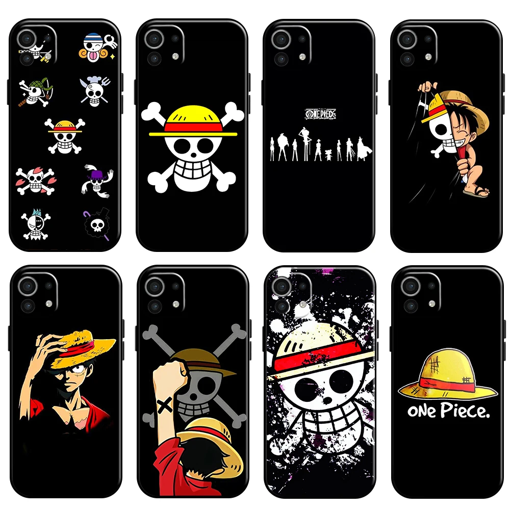 

Anime One Piece Luffy Phone Case For Xiaomi Mi 11 11 Lite 5G Funda Liquid Silicon Back TPU Silicone Cover Soft