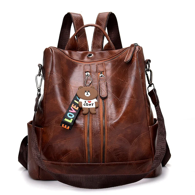 

Luxury Designer Travel Backpack PU Leather Women Backpack Pretty Style Girls Schoolbag Women's Bag Daypack Backpacks Sac A Dos