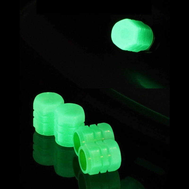 

4Pcs Luminous Car Moto Bike Tire Wheel Valve Dust Cover Tire Valve Stem Caps