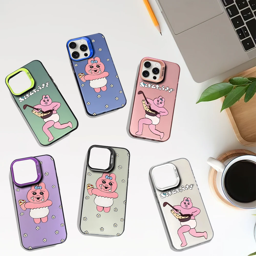 MINISO Cute O-Opanchu Phone Case for iPhone 12 11 13 14 15 16 Max Pro Plus IMD Shockproof Silicone Coque