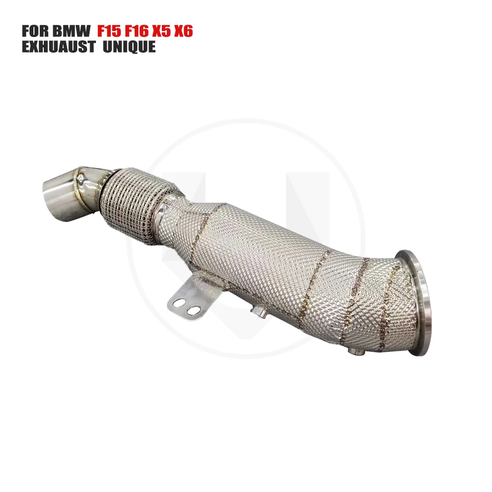 

UNIQUE Exhaust System High Flow Performance Downpipe for BMW X5 X6 3.0T 2014 Car Accessories With Catalytic Converter