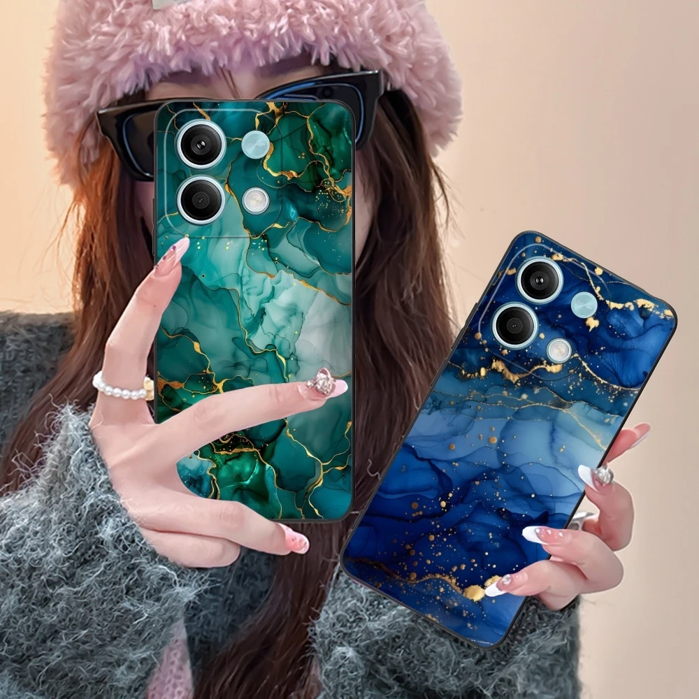 Роскошный чехол для мобильного телефона с золотым камнем Xiaomi POCO M6 M5 M4 M3 X6 X5 X4 X3 F6 F5