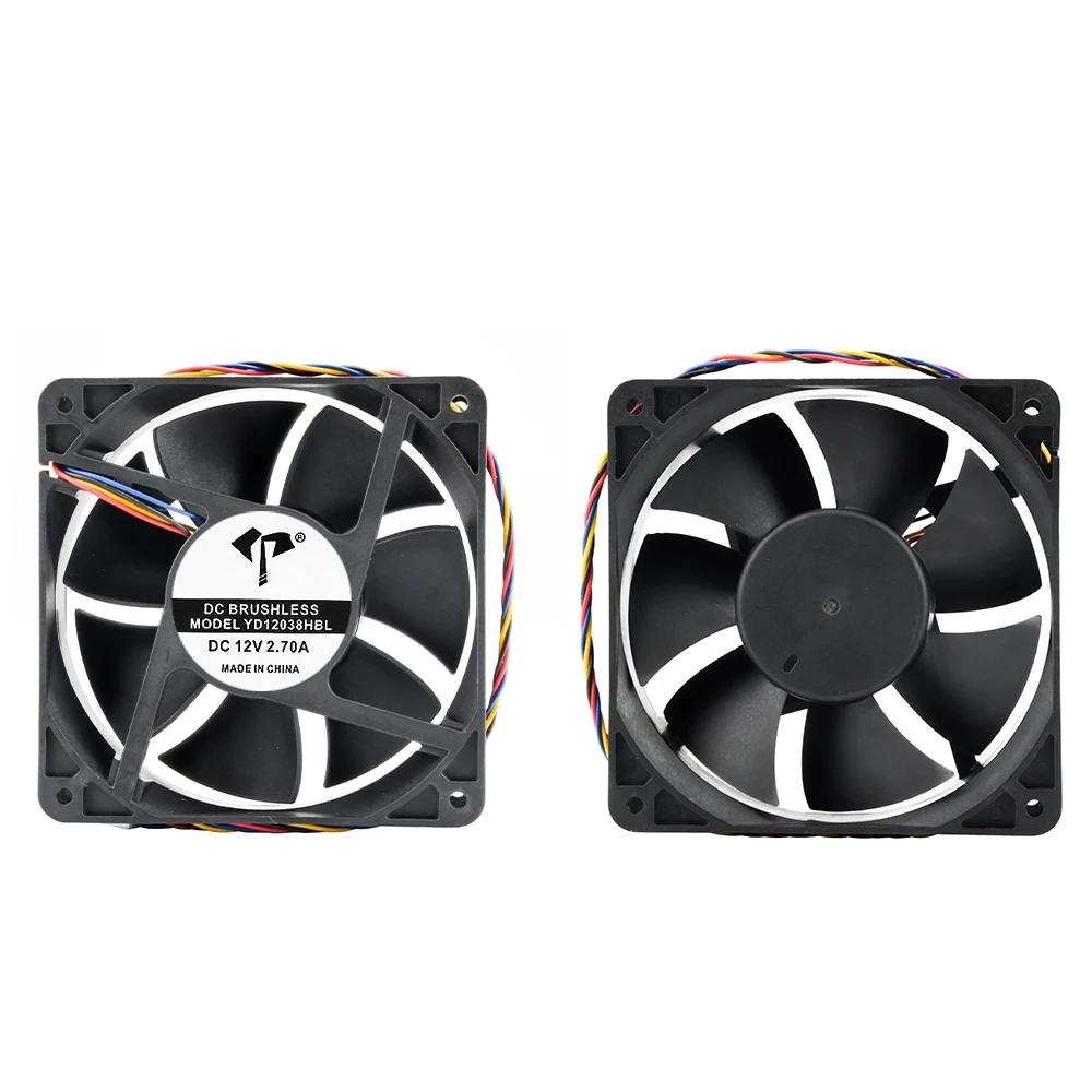 

120x120x38mm 12v Ball Bearing Fan for 12038 120mm 2.7A High RPM Speed Air FLow Miner Cooling Fans