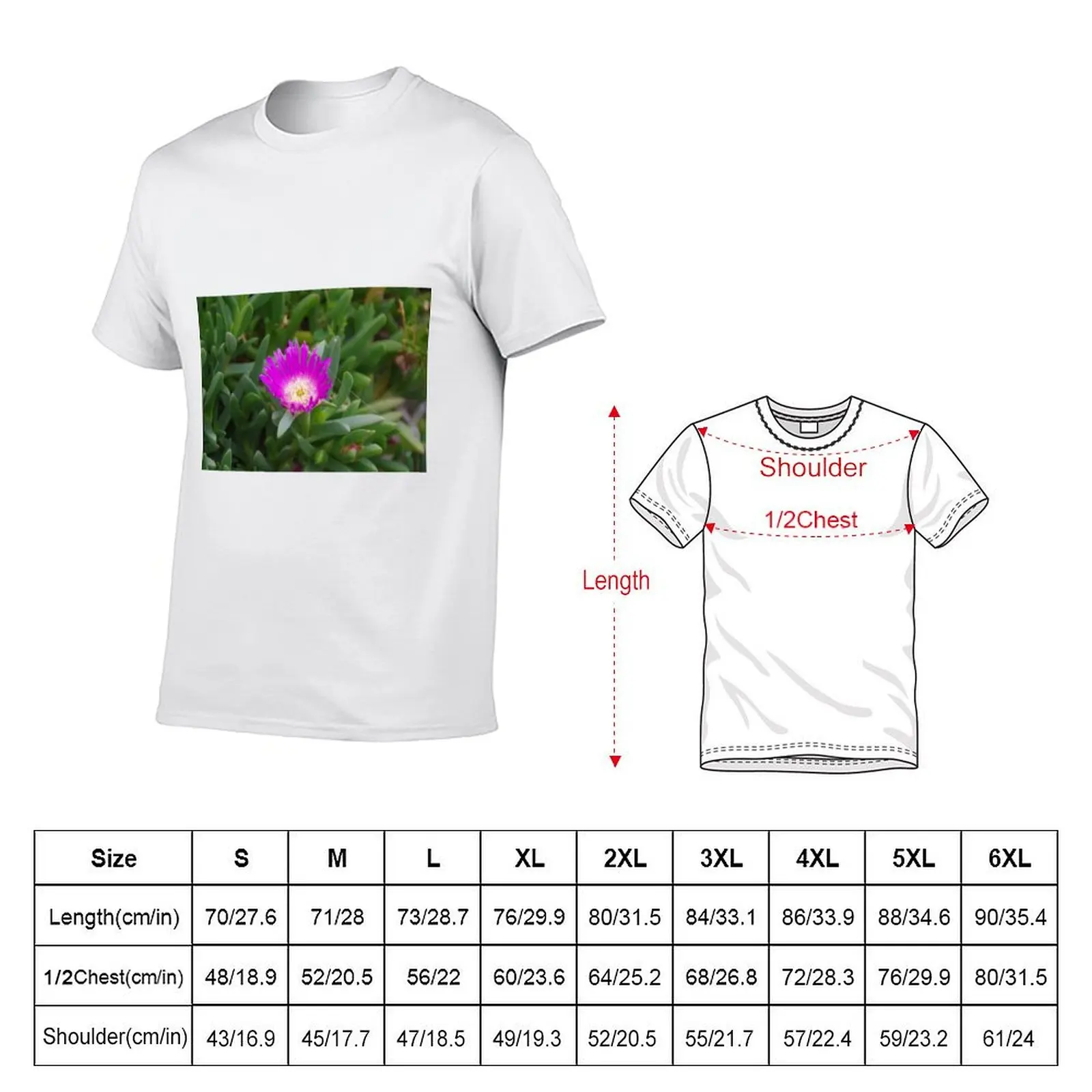 Футболка Carpobrotus rossii (цветок пигфейс) — аниме-футболка для мужчин, 100% хлопок, люксовый бренд (art.: 3920d4debe339) - 3920d4debe339